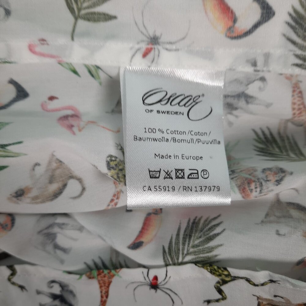 Animal Zoo Print Long Sleeve Shirt Men 39/15.5 Regular Fit Oscar of Sweden - Picture 6 of 7